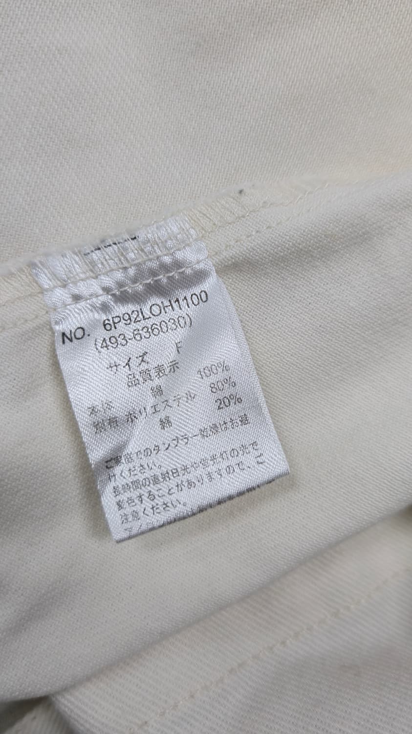 Ray Cassin 화이트 데님 뷔스티에 롱 원피스 F 버튼다운 코튼 상품이미지5