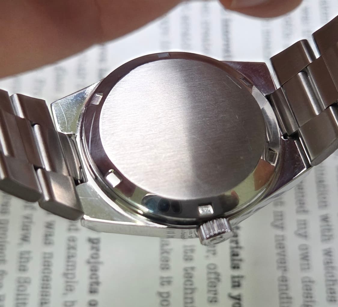 레어] 빈티지 오메가 제네브 데이데이트 희귀 동심원 다이얼 통줄 브레이슬 상품이미지7