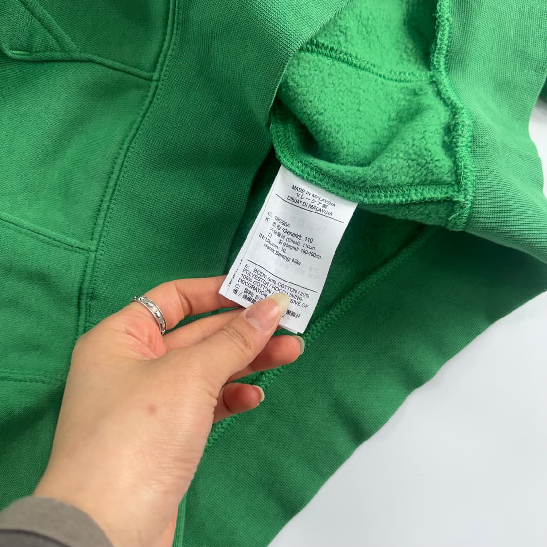 Nike 나이키 스몰로고 그린 후드티  상품이미지6