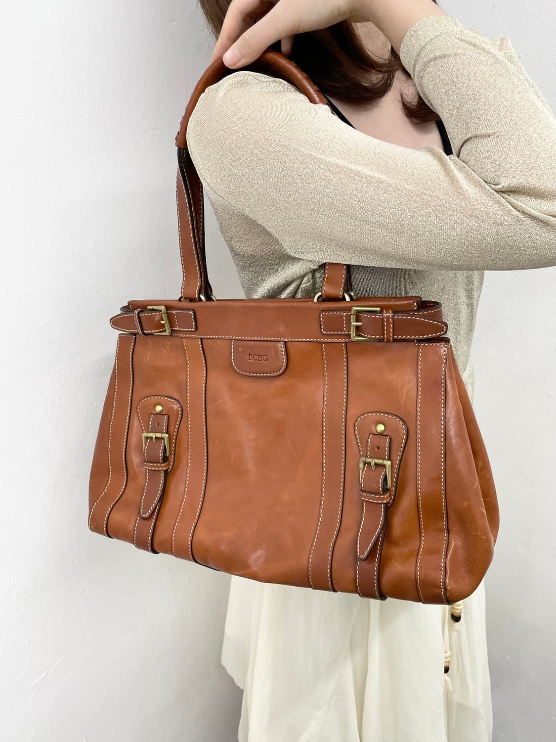 BCBG y2k 레더 버클 숄더백🤎 상품이미지3