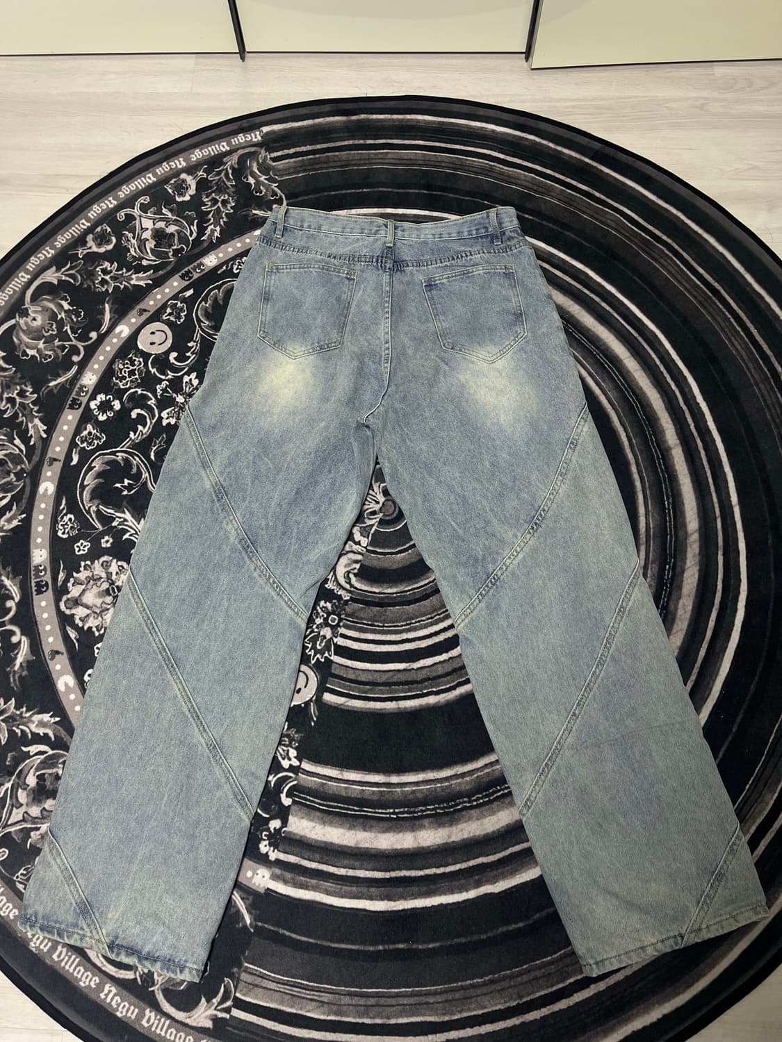 커브드 연청 데님 상품이미지2