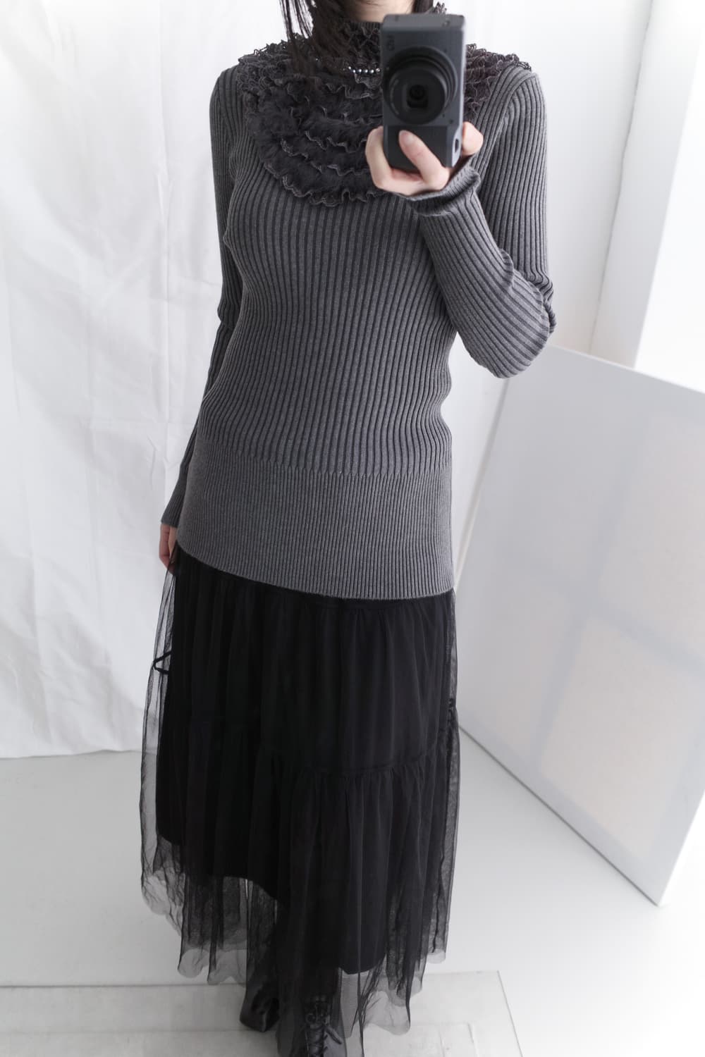 fur frill knit 상품이미지6