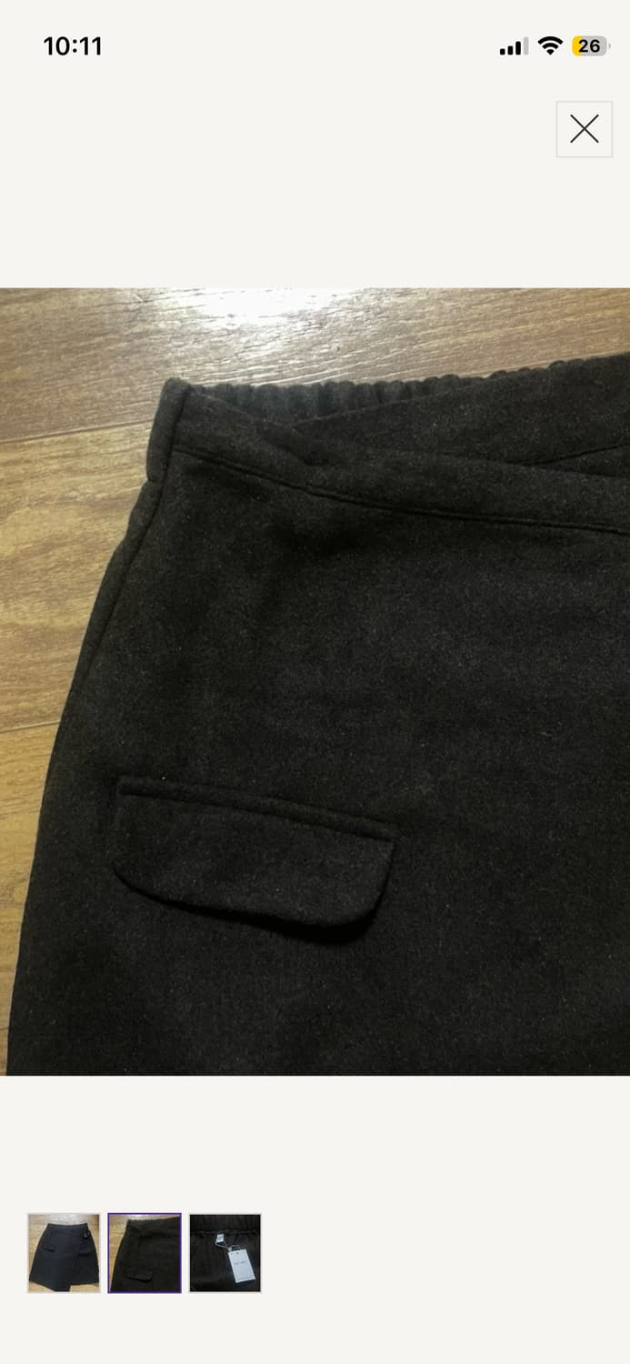 브라운 랩 스커트 상품이미지2