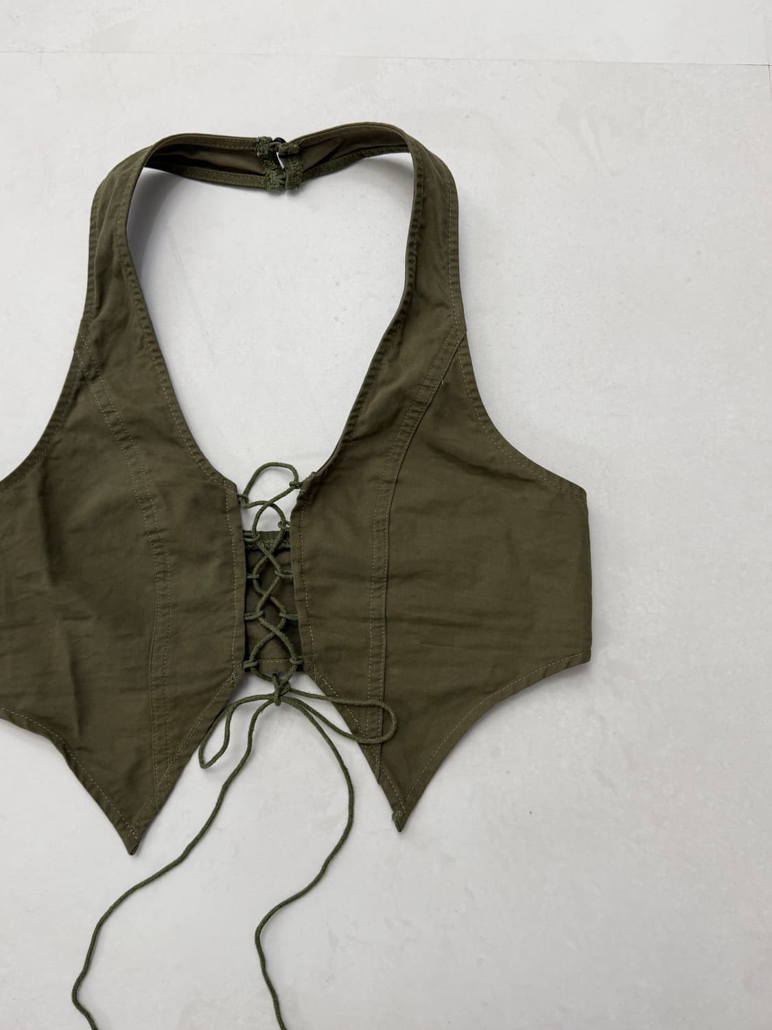 카키 홀터 스트랩탑 상품이미지4