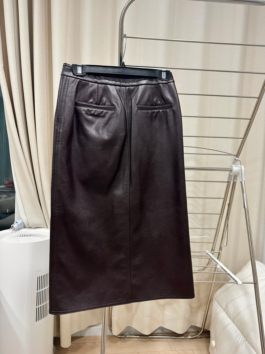 [쉬즈미스] 슬릿 레더 스커트 55 상품이미지6