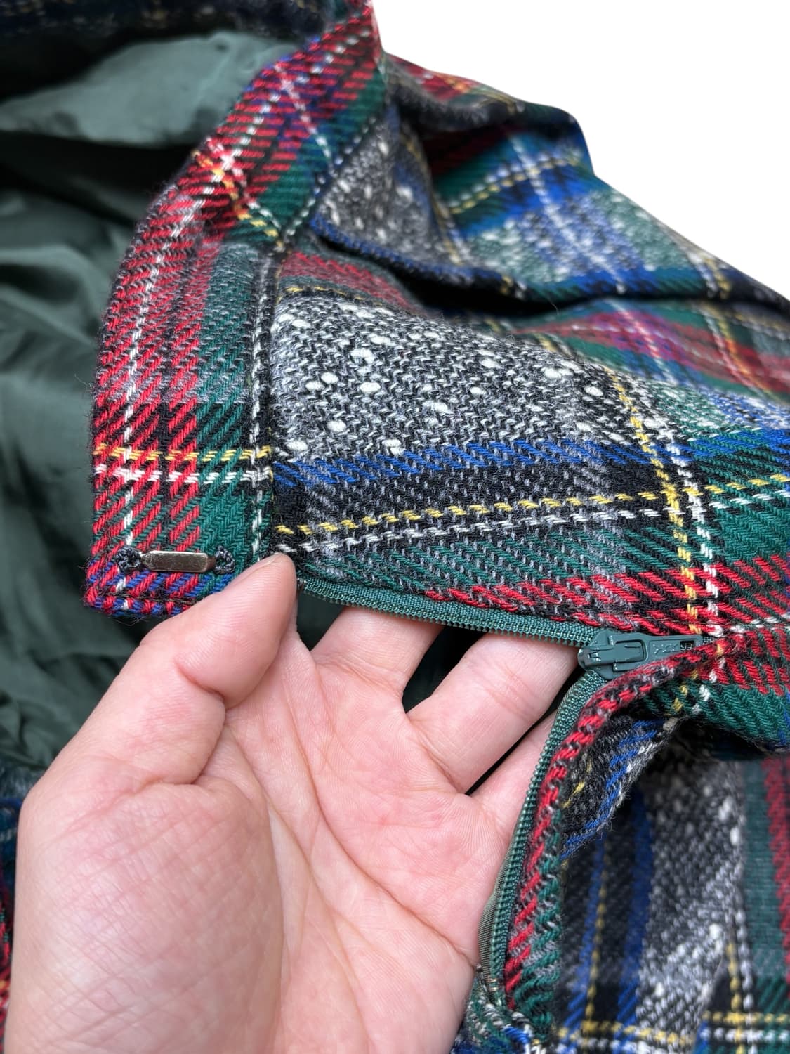 vintage check wool skirts 상품이미지4