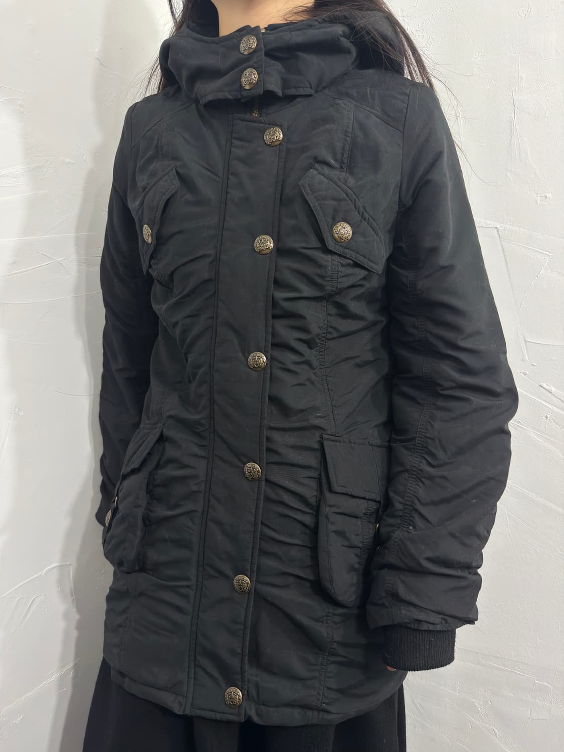 jinty shirring button hood jacket 상품이미지3