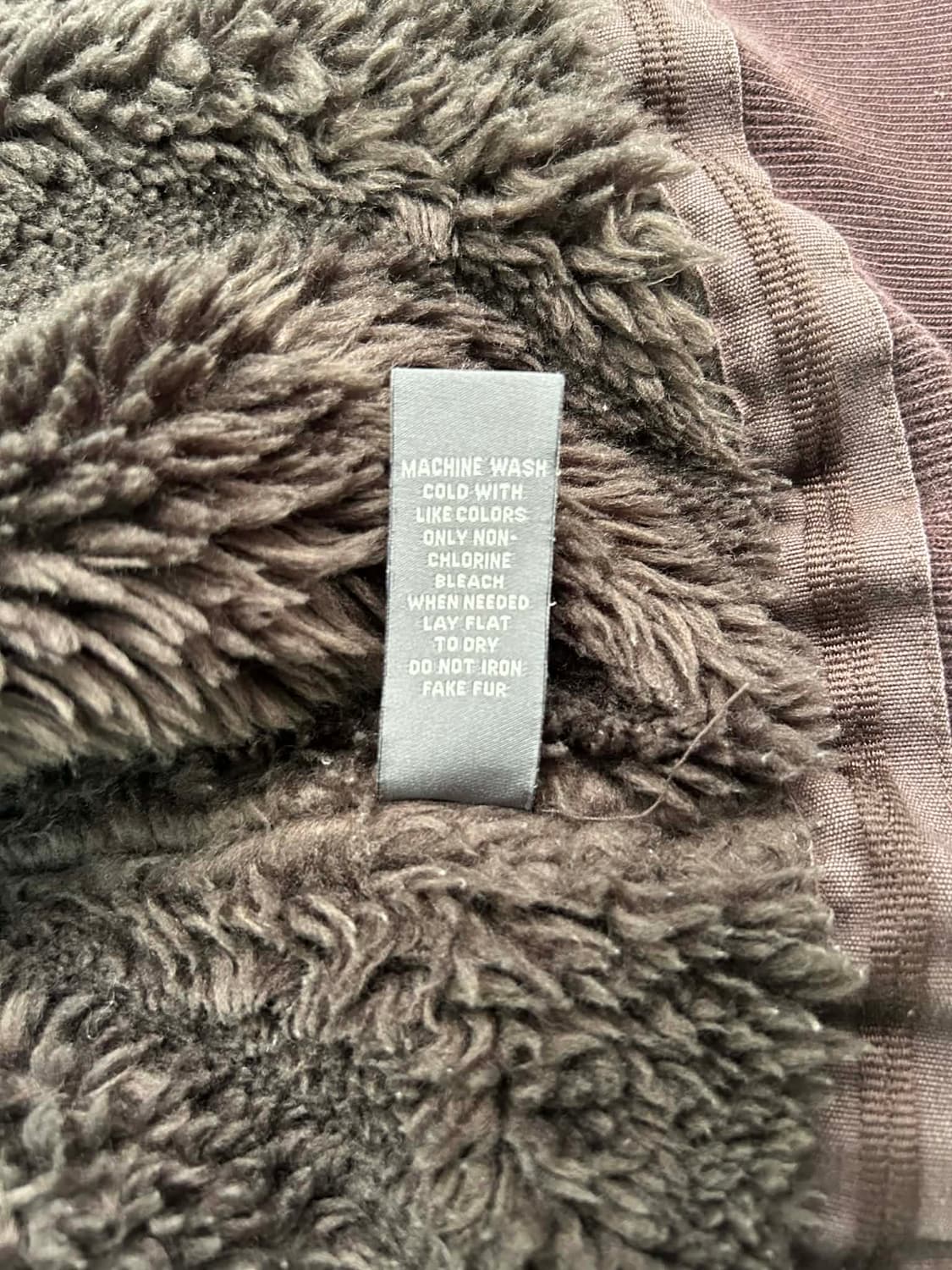 [L] 아베크롬비 y2k 브라운 울프죠 쉐르파 퍼 자켓 후드집업 상품이미지4