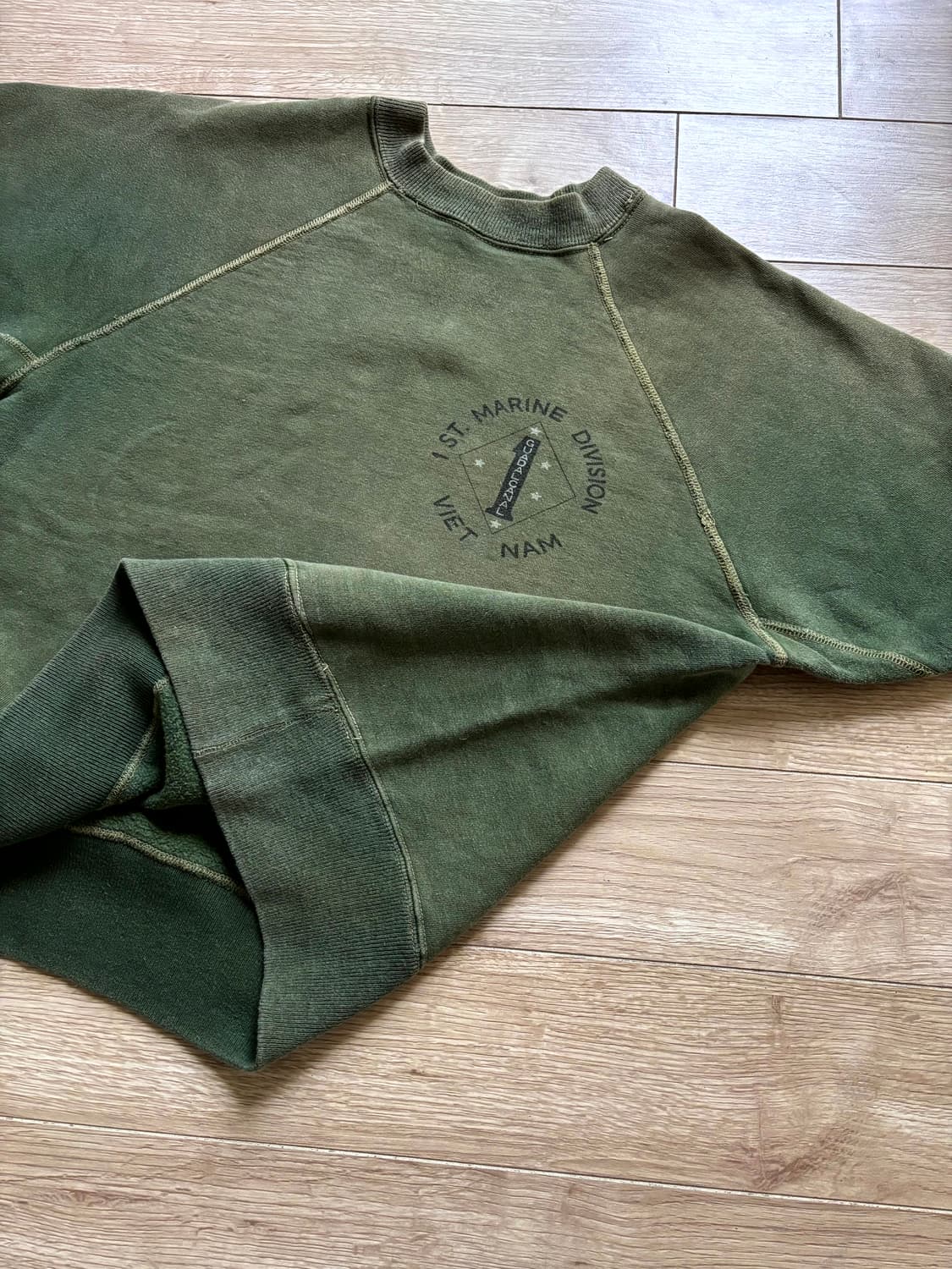 Rare 60's 베트남 전 1st Marine Div. 스웻셔츠 상품이미지4