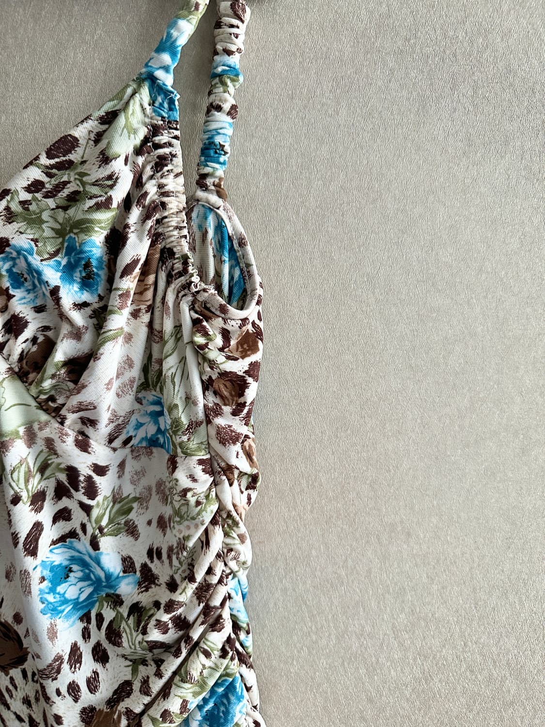 레오파드 플로럴 셔링원피스 (44~55) 상품이미지3