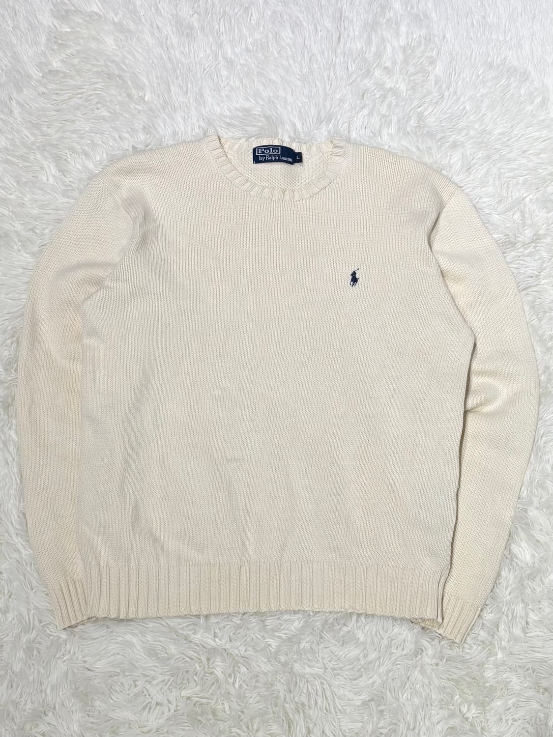 폴로랄프로렌 크림 포니 라운드 니트 상품이미지3