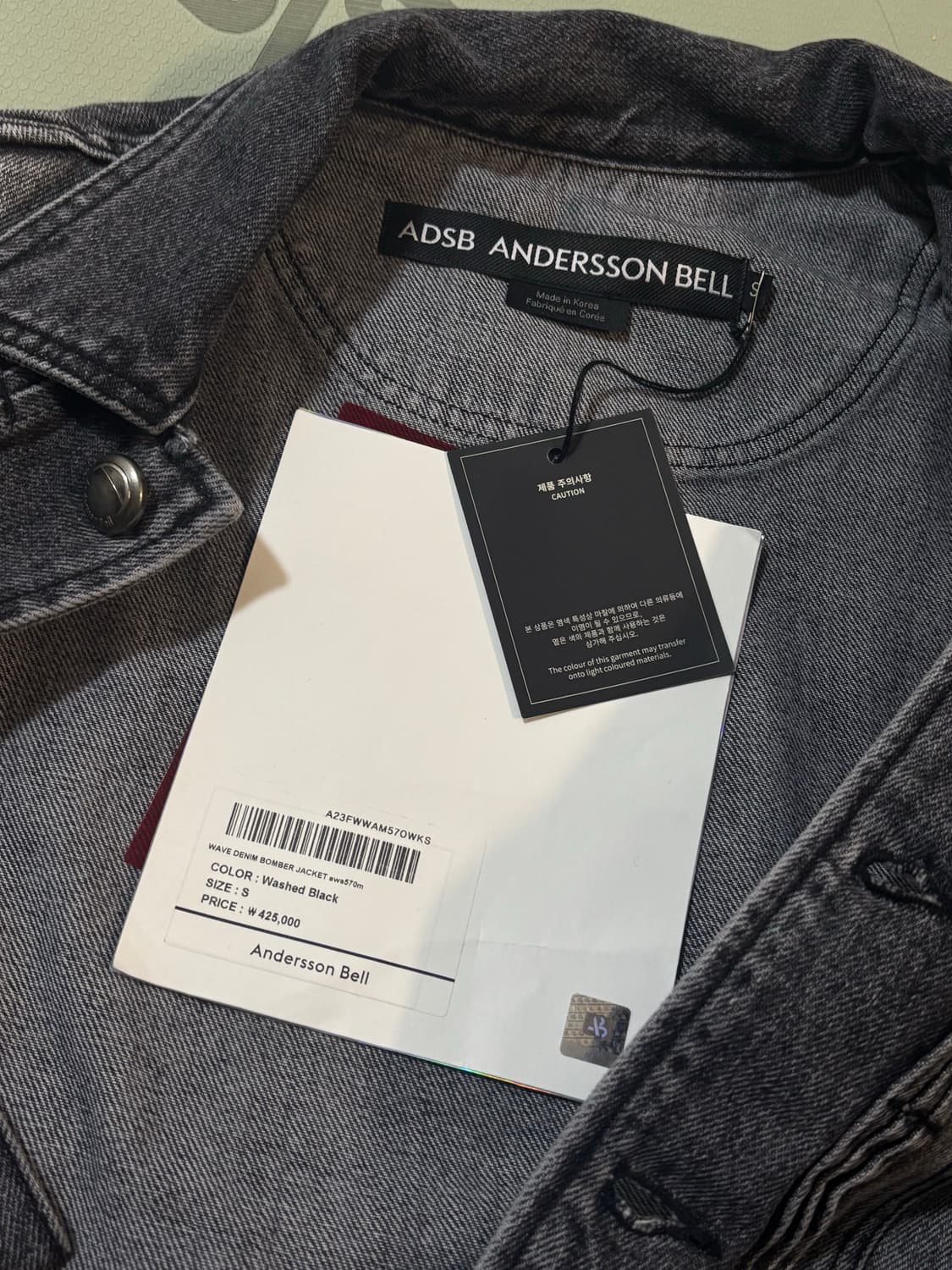 (S) 앤더슨벨 데님 봄버 자켓 상품이미지2