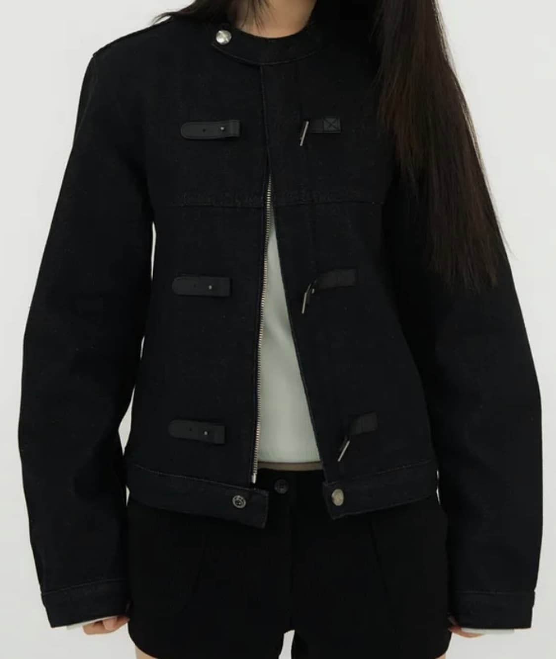 미레코 아우터 NON-FADE DENIM BUCKLE JK 상품이미지1