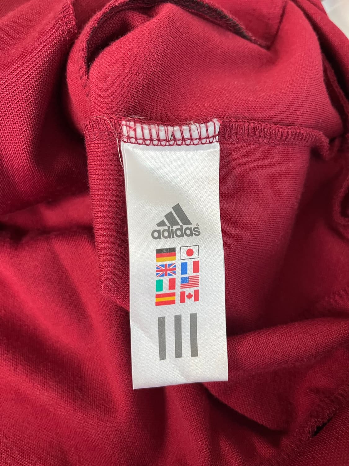 110)아디다스 대장 버건디 레드 져지 트레이닝 니트 트랙탑 상품이미지8