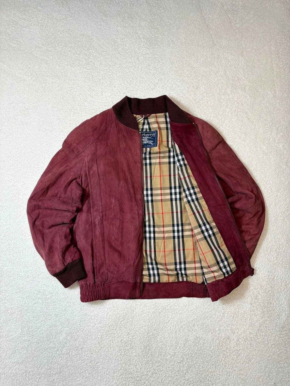 버버리 90's 천연 가죽 스웨이드 블루종 자켓 pn6149 상품이미지1