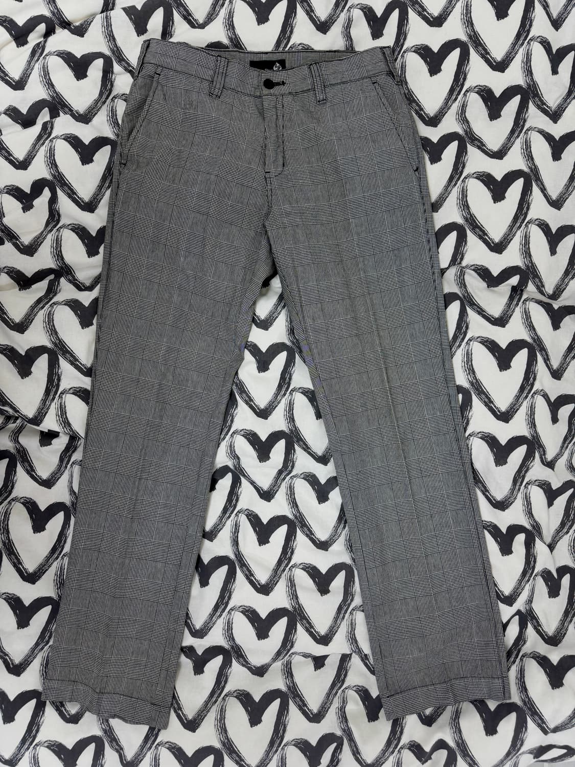 [신품급] 일본 정글스톰 하운드투쓰 체크 코튼 100% 팬츠 / 84 ( 상품이미지4