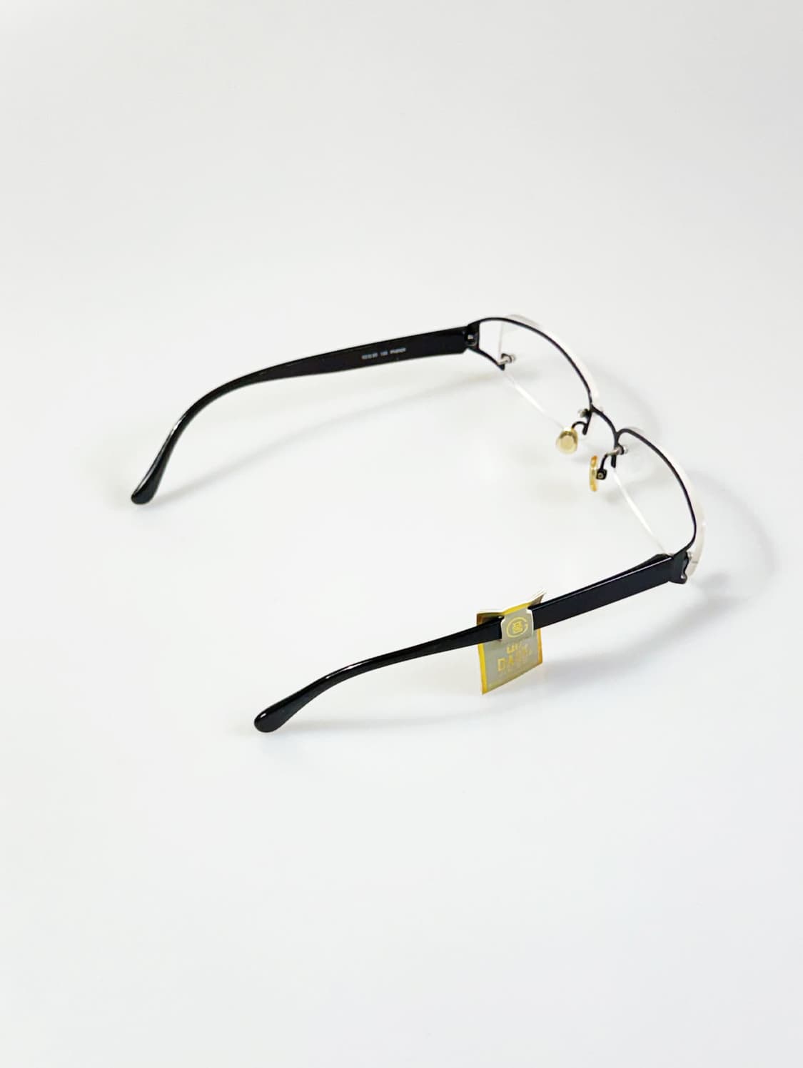 DARK 블랙 무테 스퀘어 메탈 프레임 빈티지 안경 상품이미지4