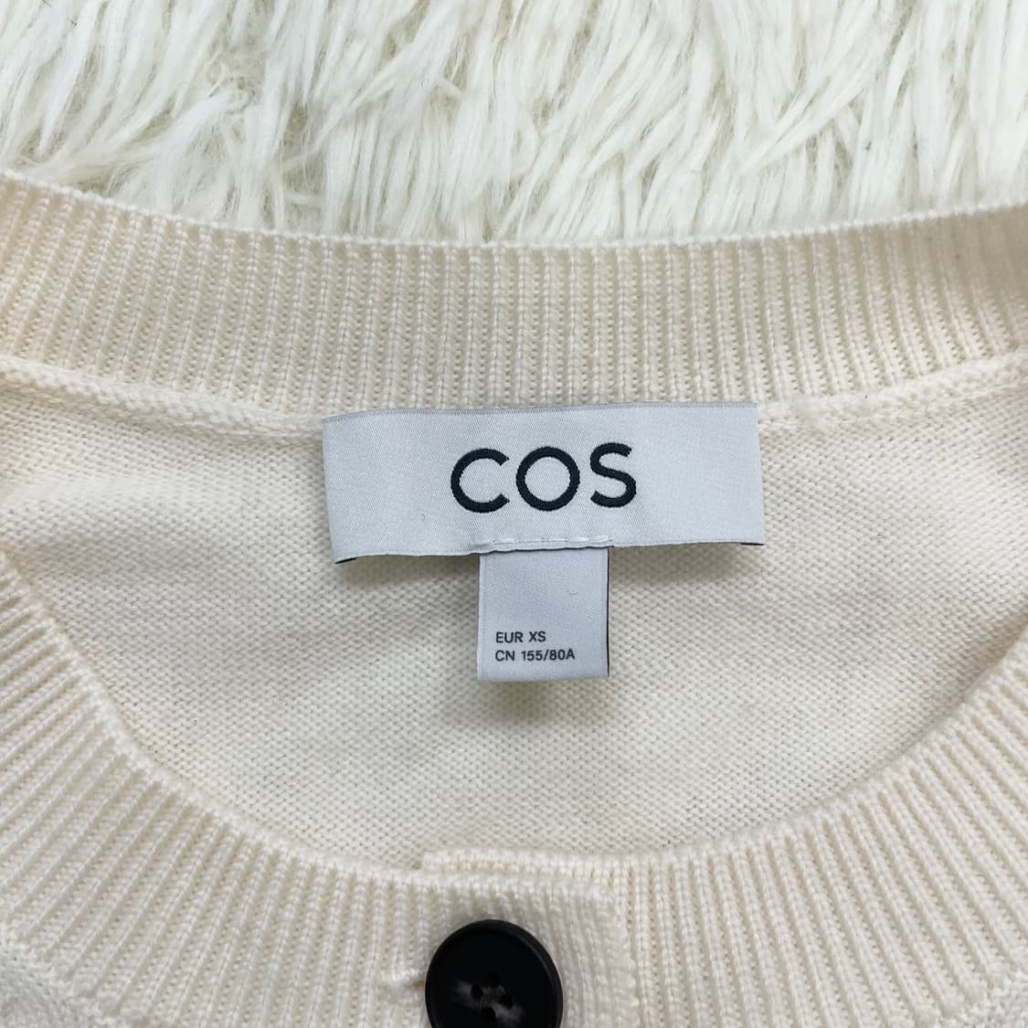 코스 Cos 메리노 울 라운드 가디건 아이보리 상품이미지4