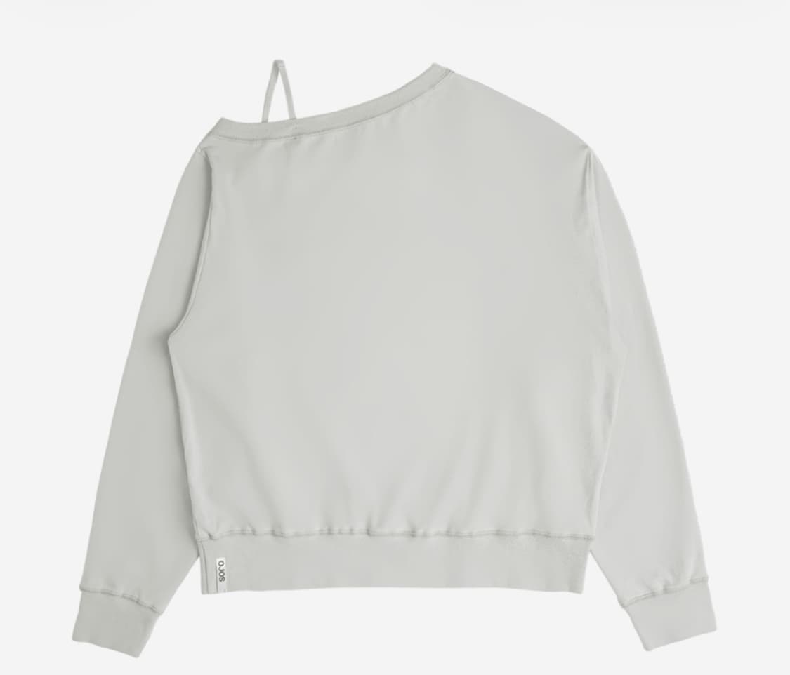 OJOS Twisted Button-Up Sweatshirt / Grey 상품이미지2