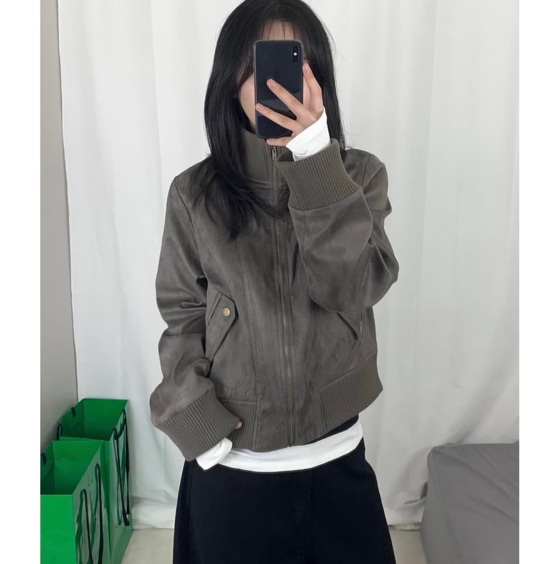 빈티지  누빔 자켓 하이넥 점퍼 상품이미지2