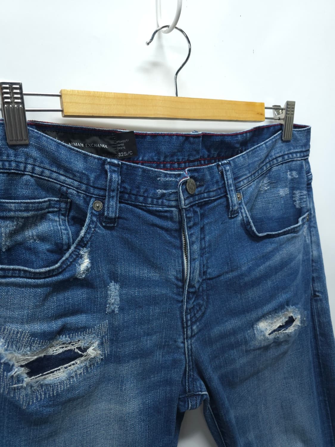 알마니(A|X) 덧댐 중청 워싱 청바지 ( 31~33 ) 상품이미지5