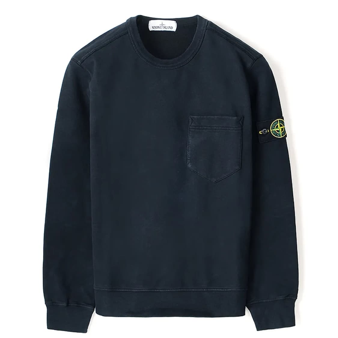 스톤아일랜드 포켓 기모 맨투맨 네이비 상품이미지1