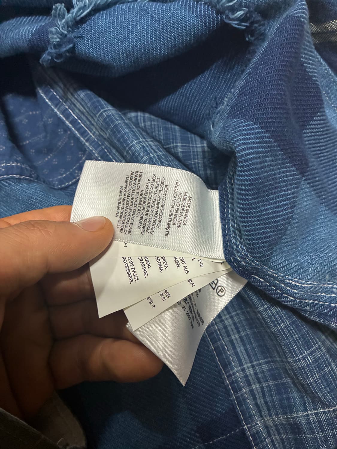 [새상품] 폴로랄프로렌 클래식핏 인디고 패치워크 워크셔츠 100/L 상품이미지7