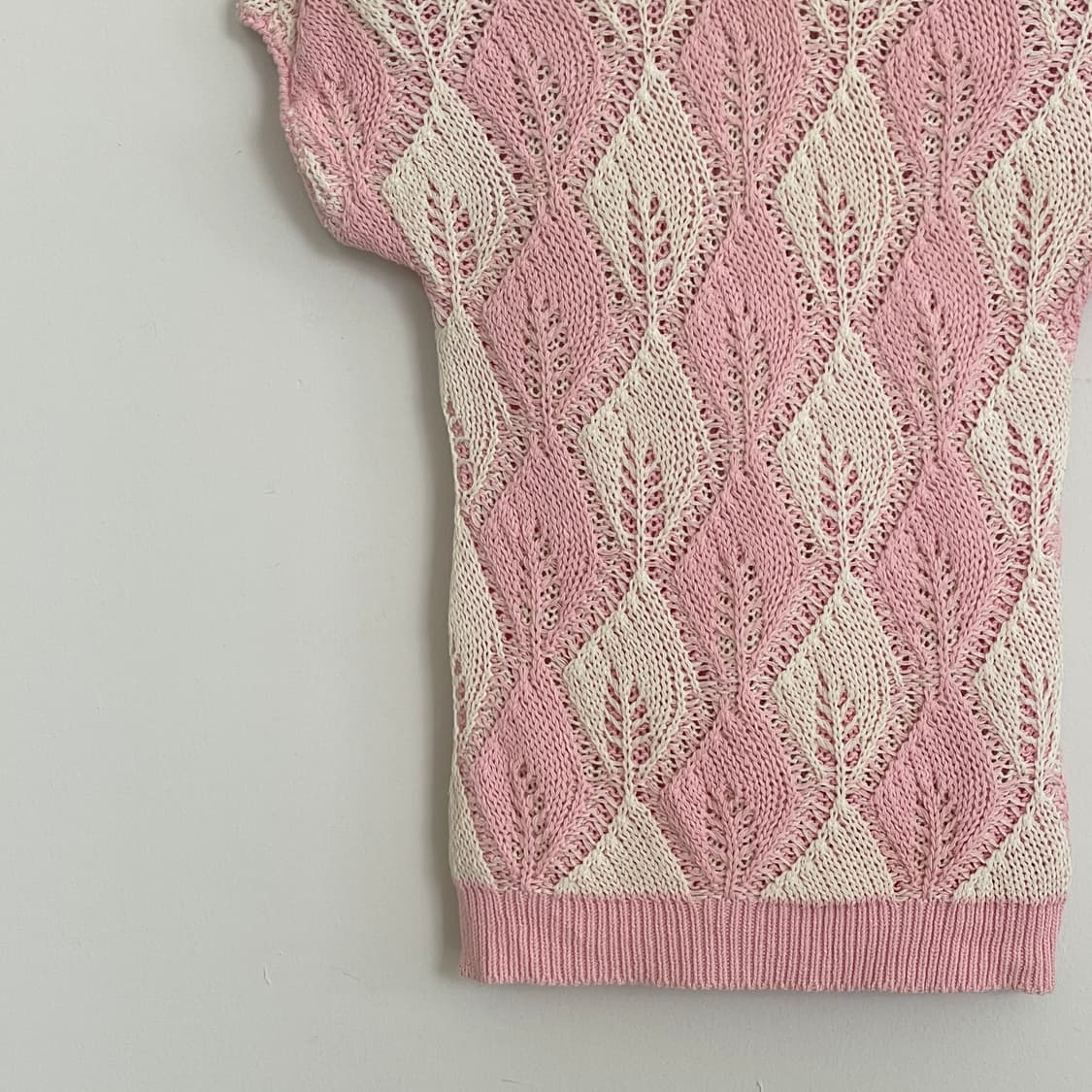 재팬 빈티지 딸기 우유 반팔 니트 상품이미지6