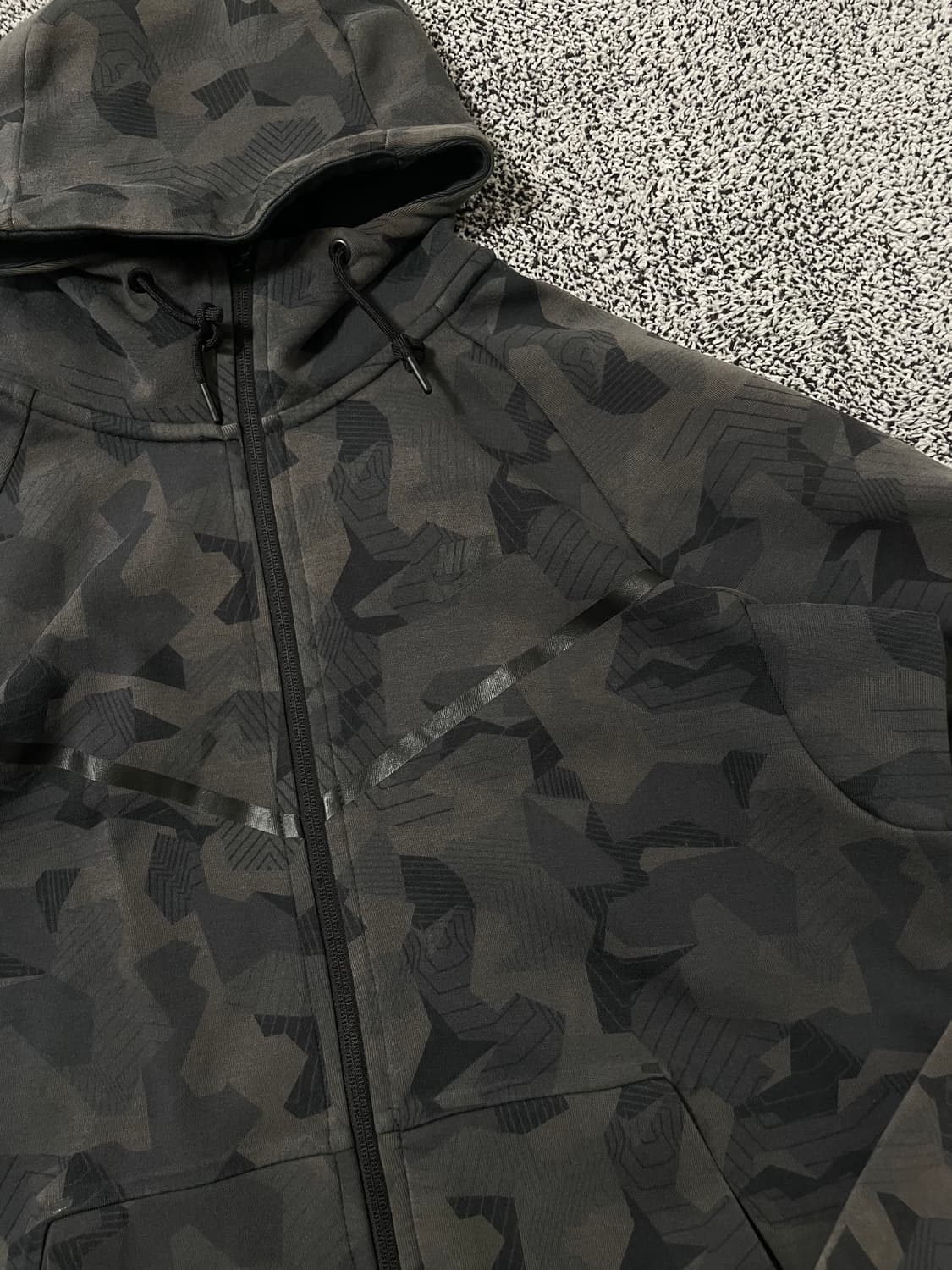 빈티지9. 나이키 테크 플리스 윈드러너 카모플라쥬 후드 집업 자켓 스웻 상품이미지2