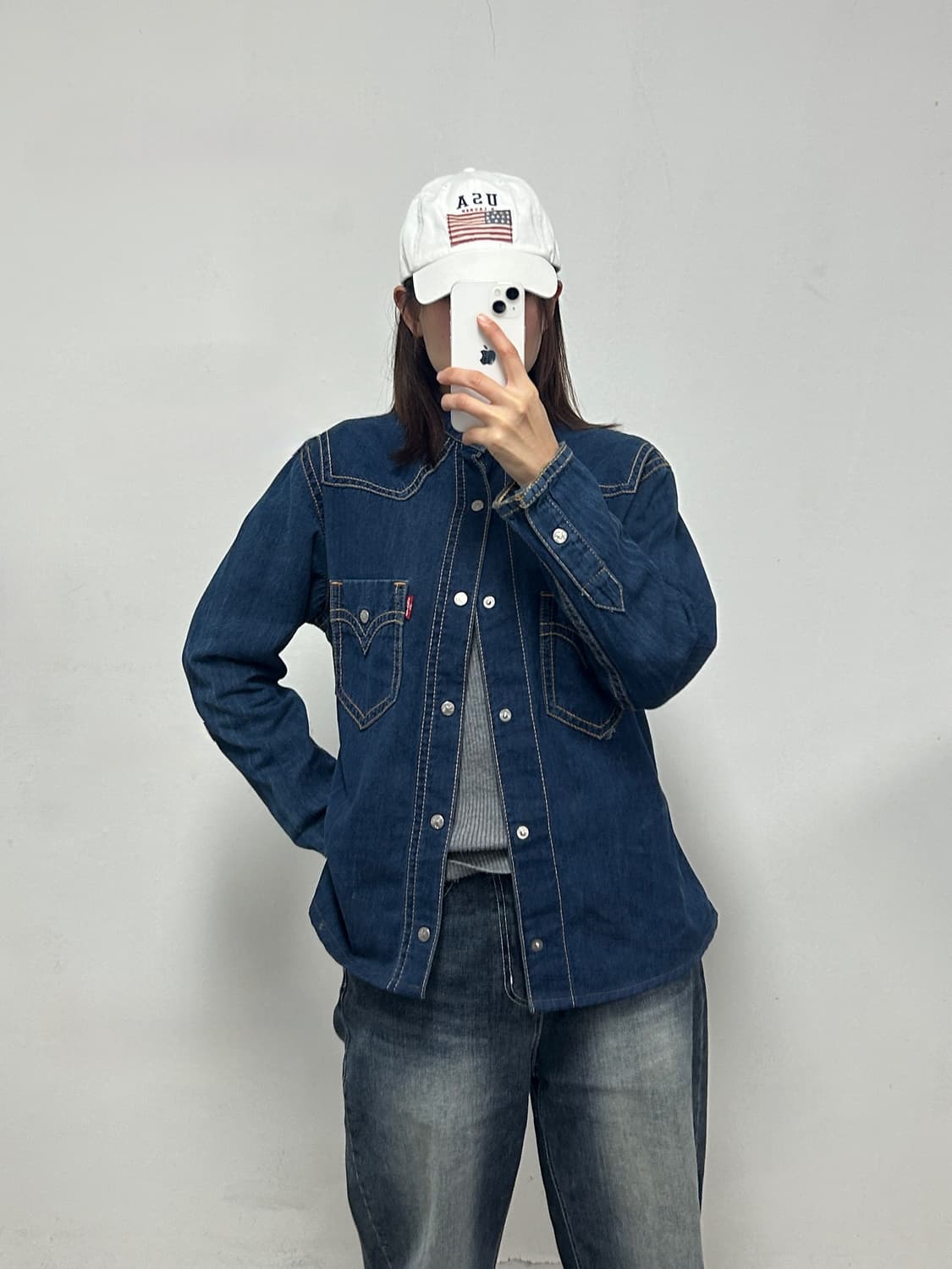 리바이스 타입1 데님 웨스턴 셔츠 상품이미지1