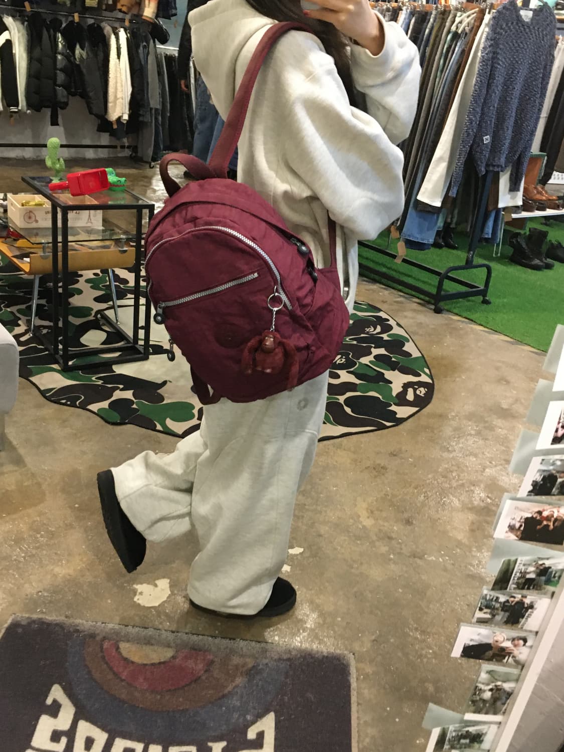 키플링 미니 백팩 버건디 상품이미지4