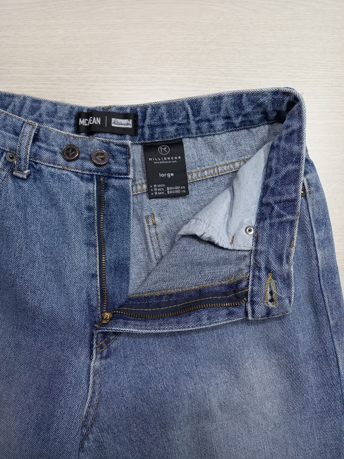 29 MILLIONCOR 하이웨이스트 스판 세미와이드진 29-547 상품이미지6