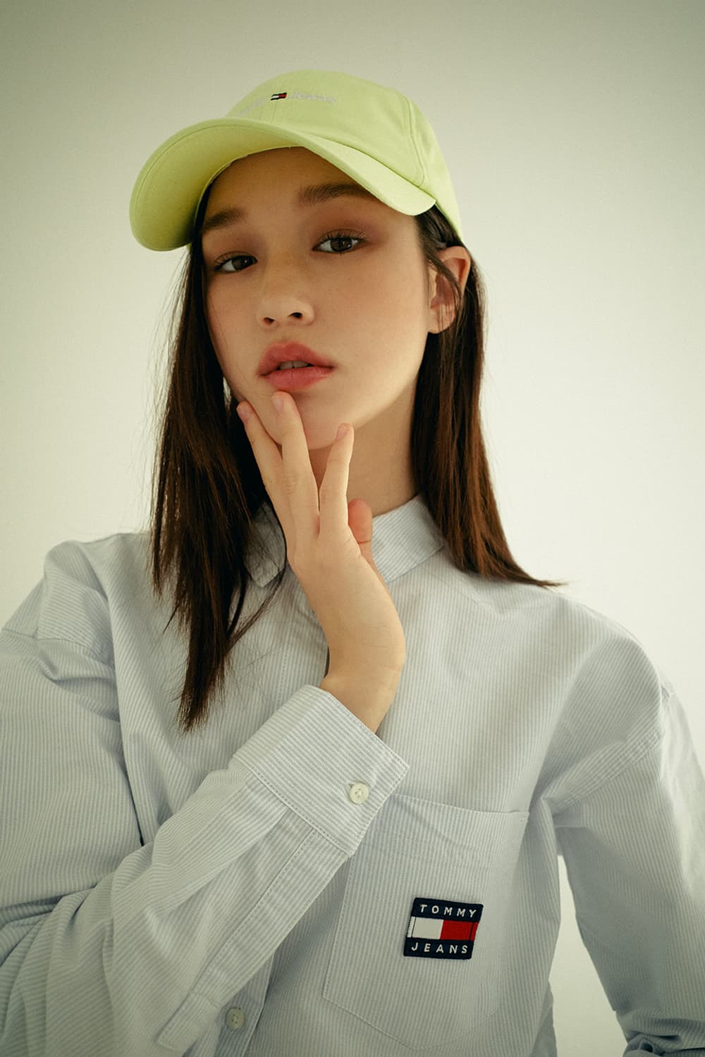 타미 스트라이프 크롭셔츠 상품이미지4
