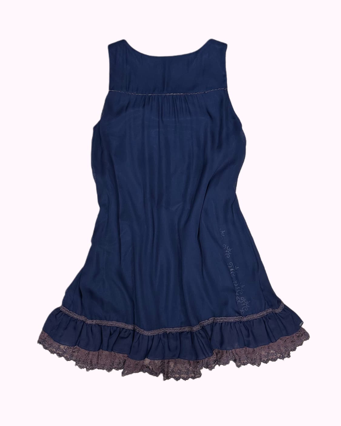 blue lace ribbon dress 상품이미지4