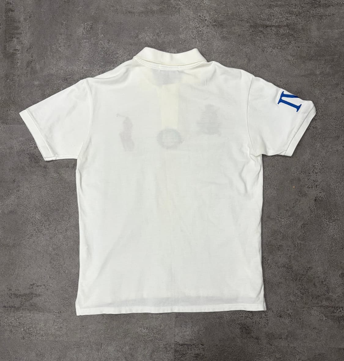 폴로 랄프로렌 빅포니 크레스트 로고 화이트 반팔 카라티 XL 상품이미지6