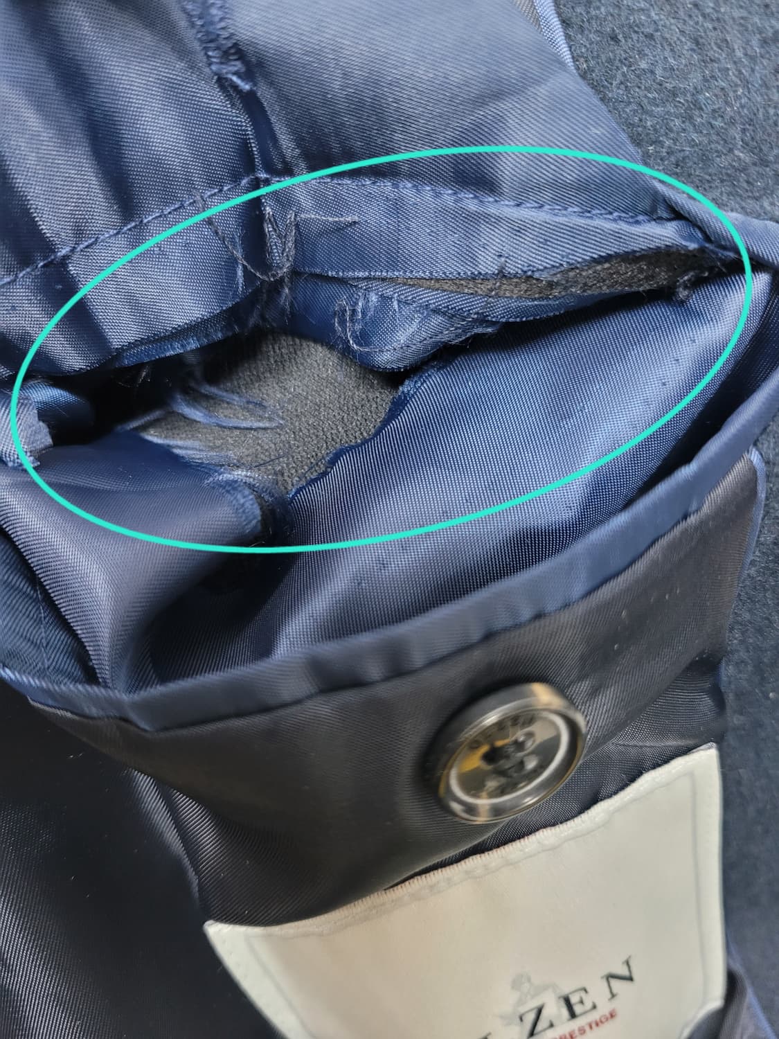 OLZEN 올젠 모직 코트 / 남 100 네이비 블루 상품이미지7