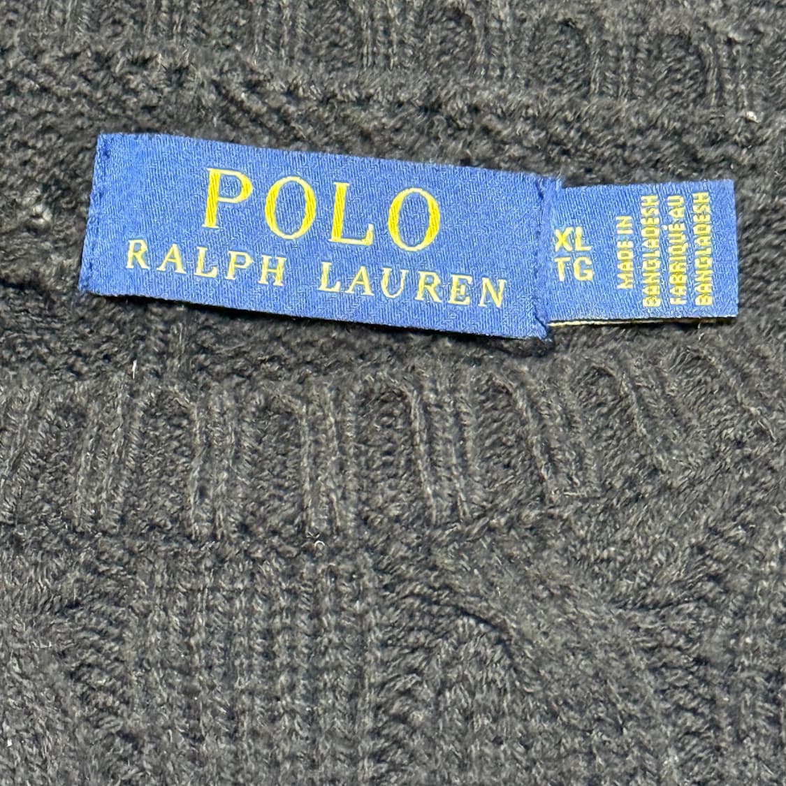 XL 폴로랄프로렌 블랙 케이블 니트  상품이미지4