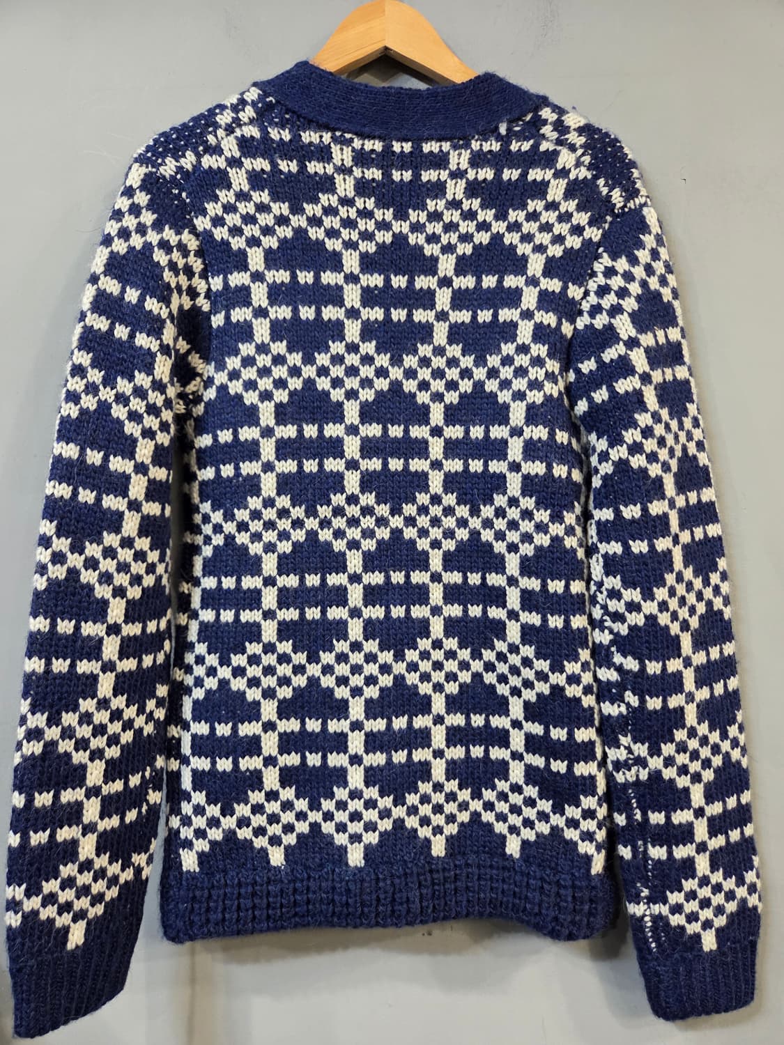 시스템옴므 네이비 패턴 가디건(XS) 상품이미지2