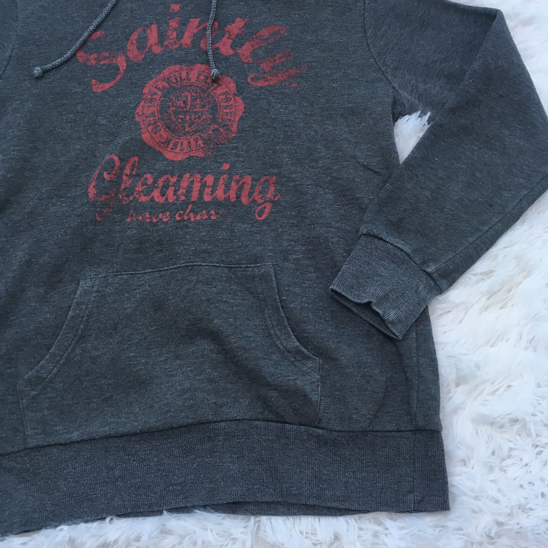 빈티지 차콜 프린팅 후드 778 y2k 스트릿 갸루 펑키 일본빈티지 fa 상품이미지4