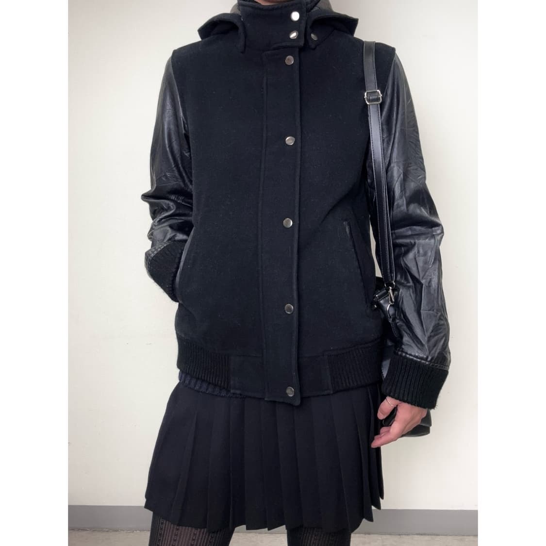 빈티지 락시크 하이넥 블랙 자켓 상품이미지1