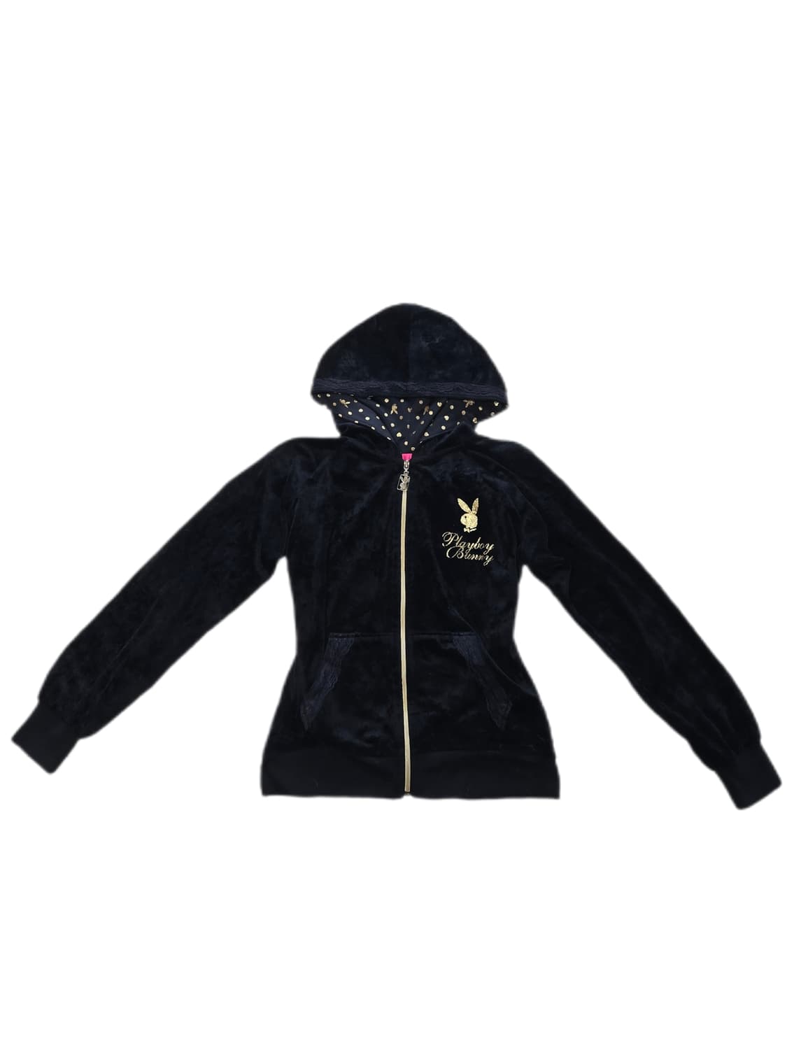 [유일매물]playboy 벨벳 후드집업 상품이미지1
