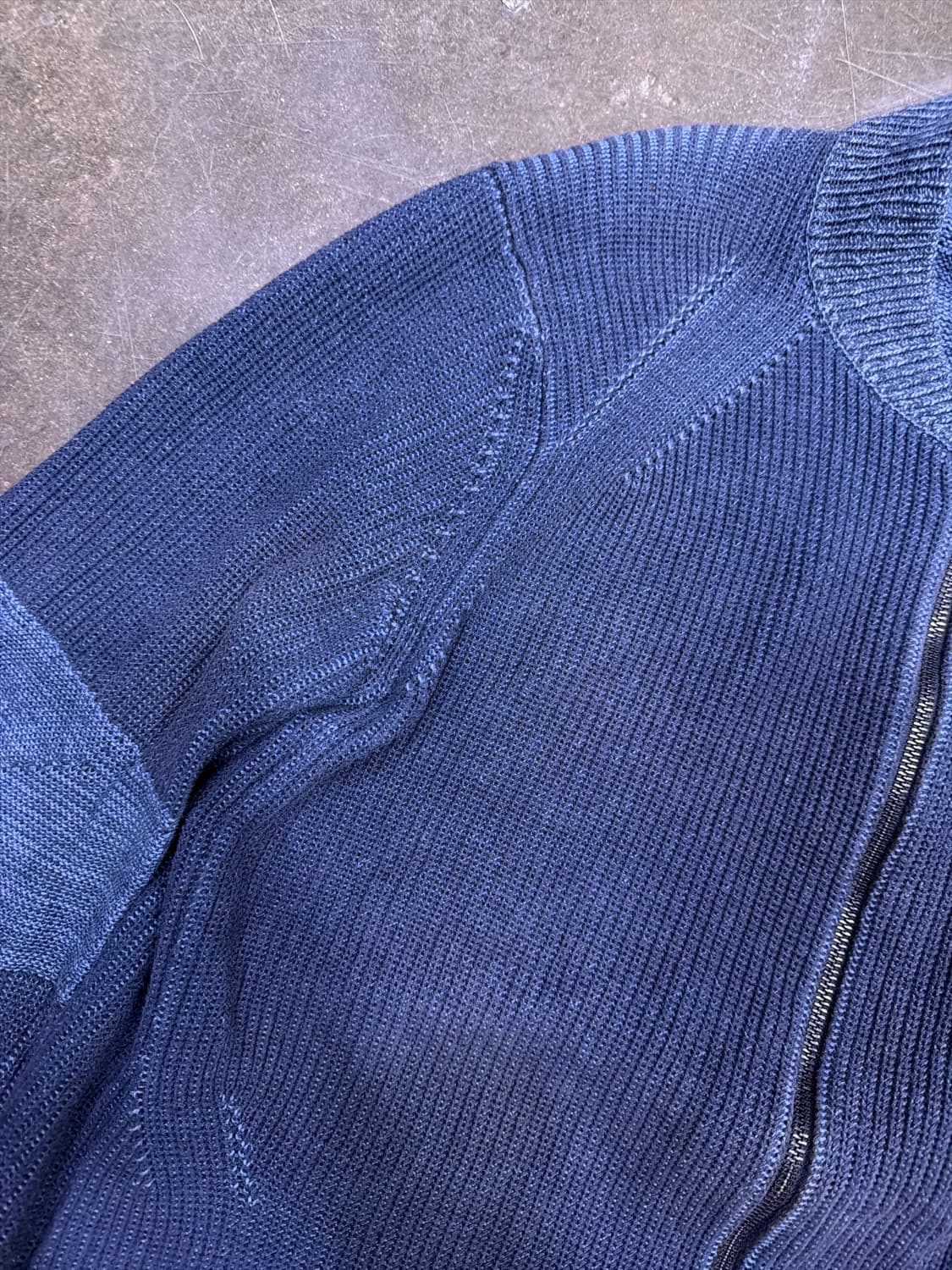 아르마니 익스체인지 배색 니트 스웨터 네이비 집업 자켓 L 상품이미지4