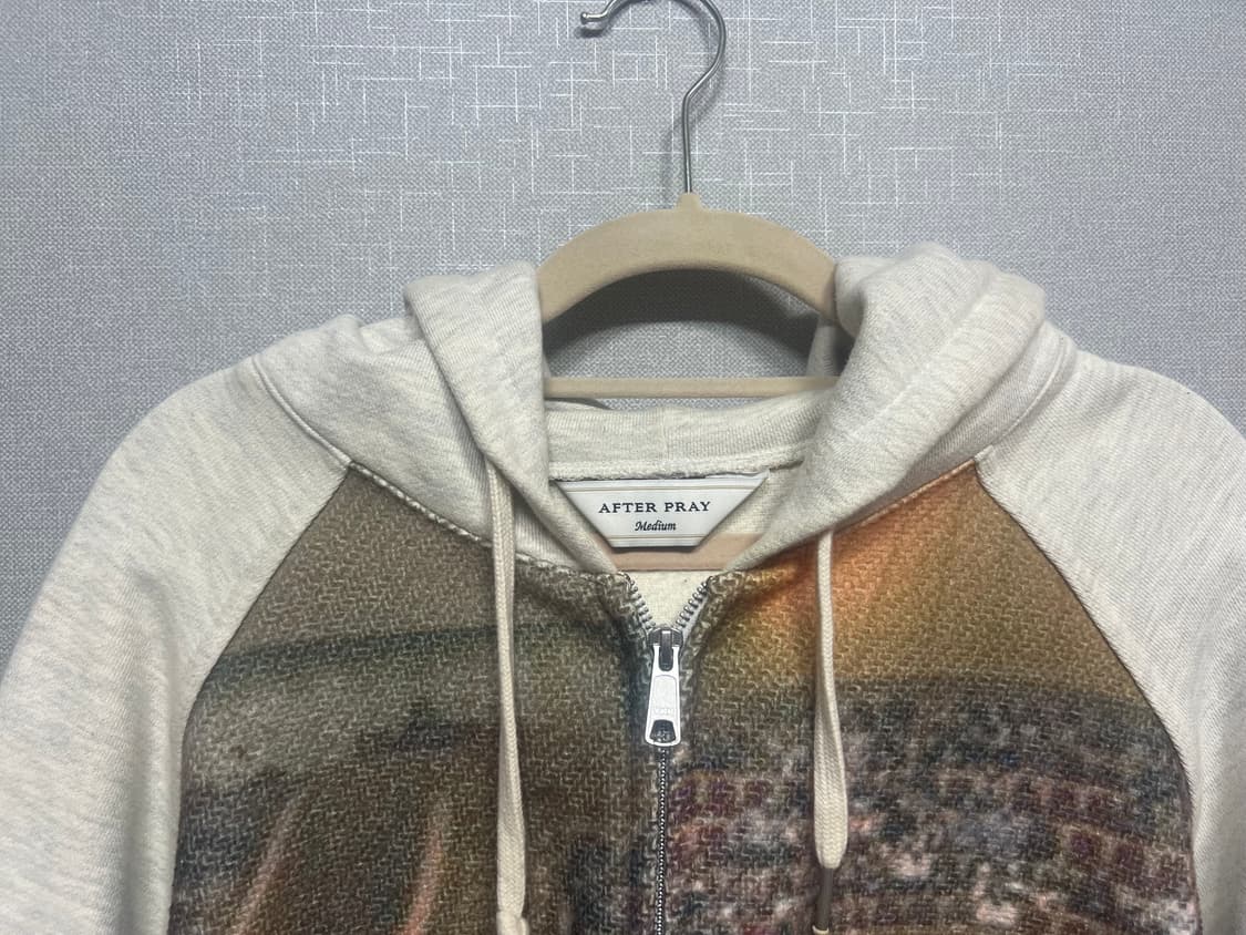 에프터프레이 프린트 패널 후드집업 환승연애 윤녕착용 상품이미지5