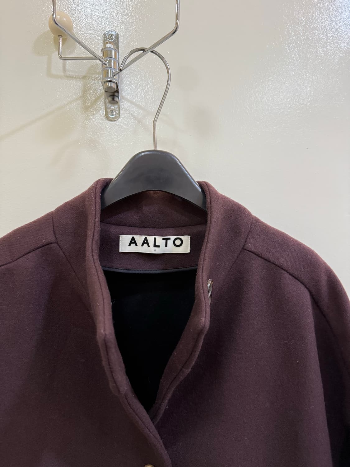 AALTO 버건디 차이나 카라 코트 정품 상품이미지3