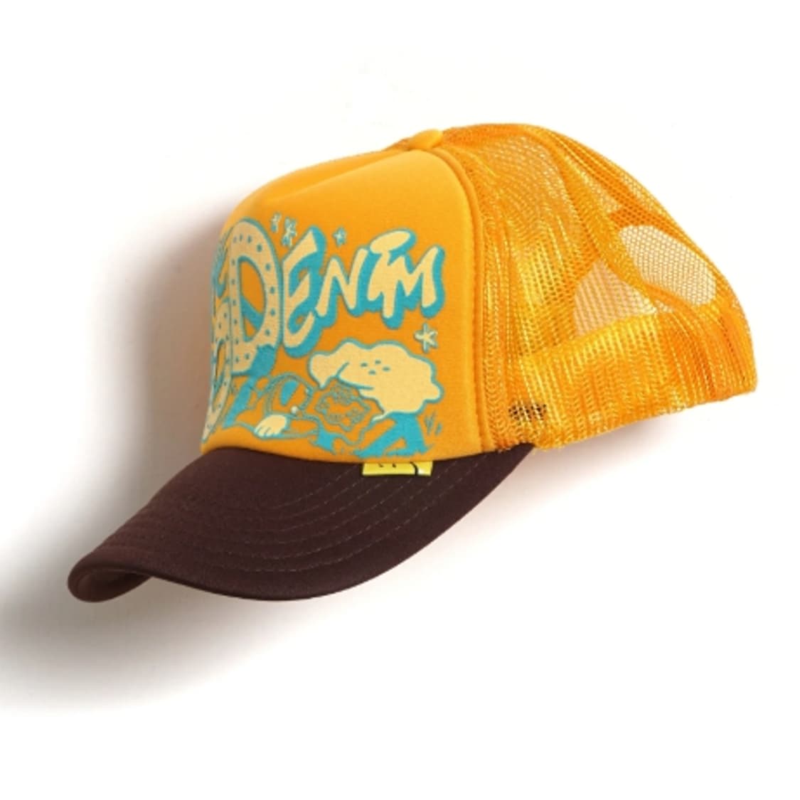 캐피탈 데님 다이드 트러커 캡 브라운 옐로우 상품이미지2