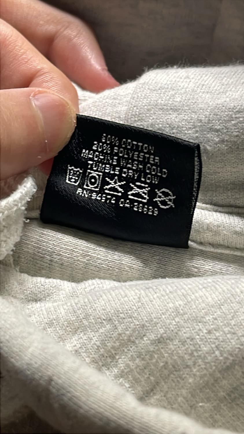 스투시 베이직 스투시 후드 애쉬 헤더 L 상품이미지5