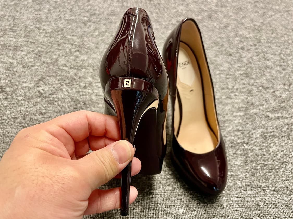 [235] 펜디 FENDI 페이던트 펌프스힐 버건디  상품이미지5