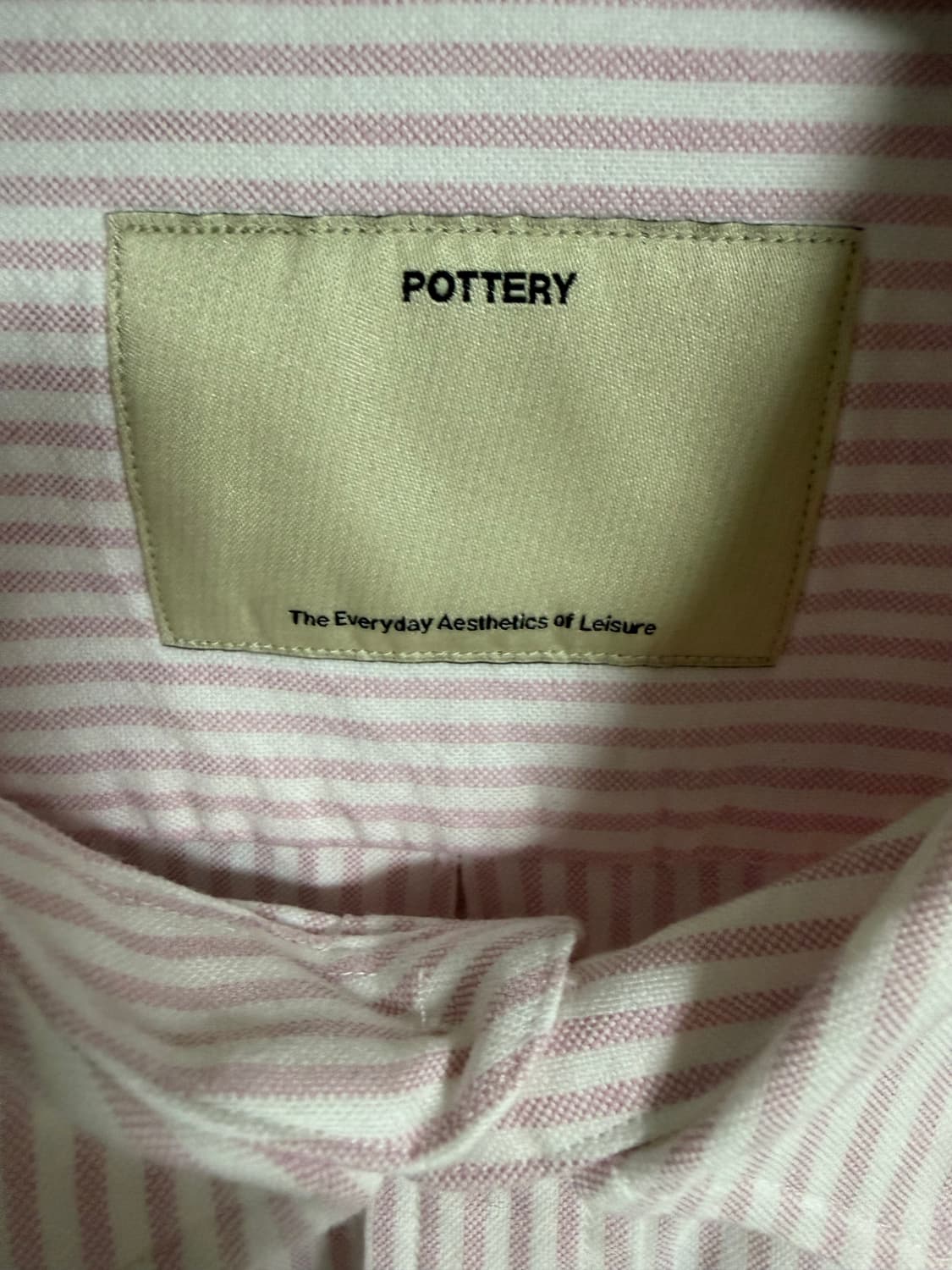 pottery pink stipe shirt (XL) 상품이미지2