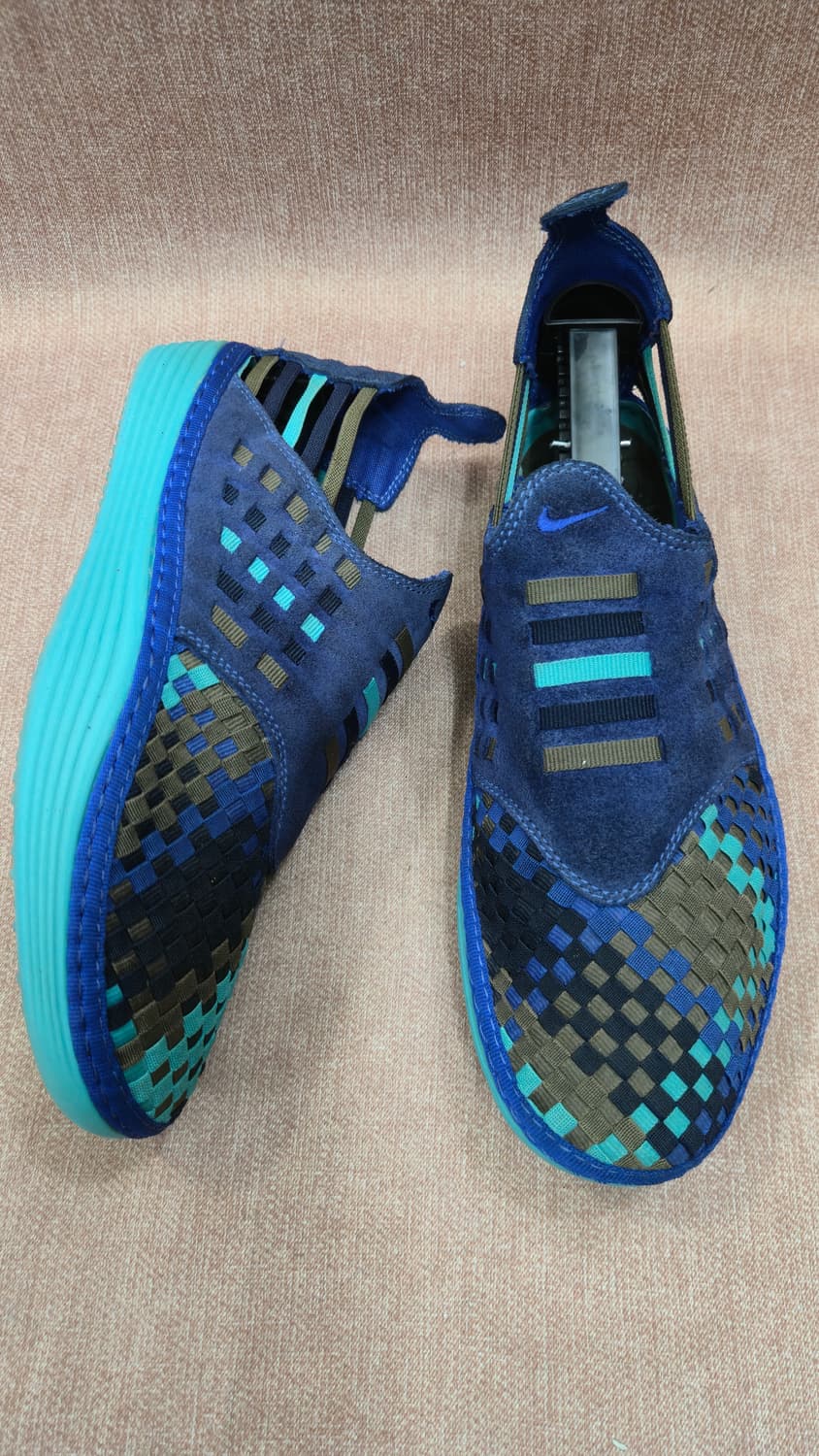 나이키 260mm- 우븐 모션 슬립온 블루 솔라소프트 남성 샌들 상품이미지1