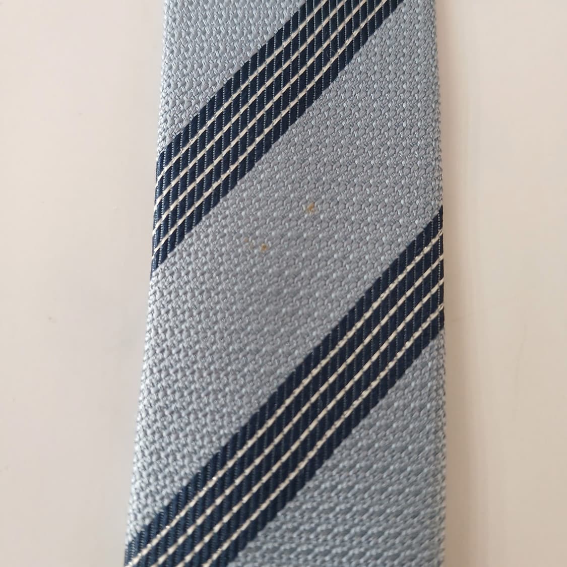 아쿠아스큐텀 스트라이프 로고 자카드 넥타이 9.5cm A등급 A19165 상품이미지9